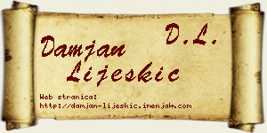 Damjan Lijeskić vizit kartica